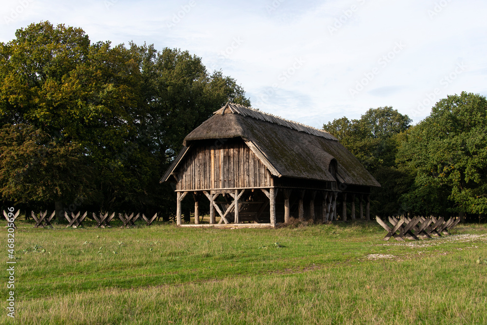 Grange à foin, Parc, Fôret, Dyrehaven, Jægersborg Dyrehave, Danemark