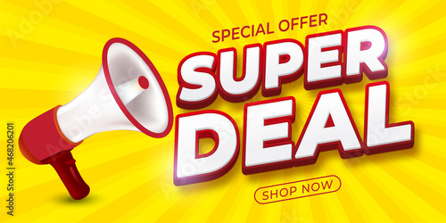 Super deal online shopping sale poster flyer design suitable for sale promotion banner