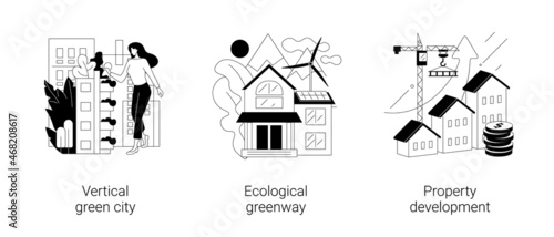 Architecture innovation abstract concept vector illustrations.