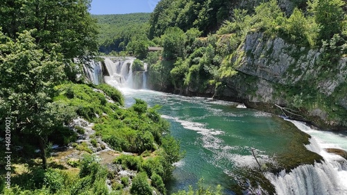 Strbacki buk waterfall on the river Una, Bosnia and Herzegovina.