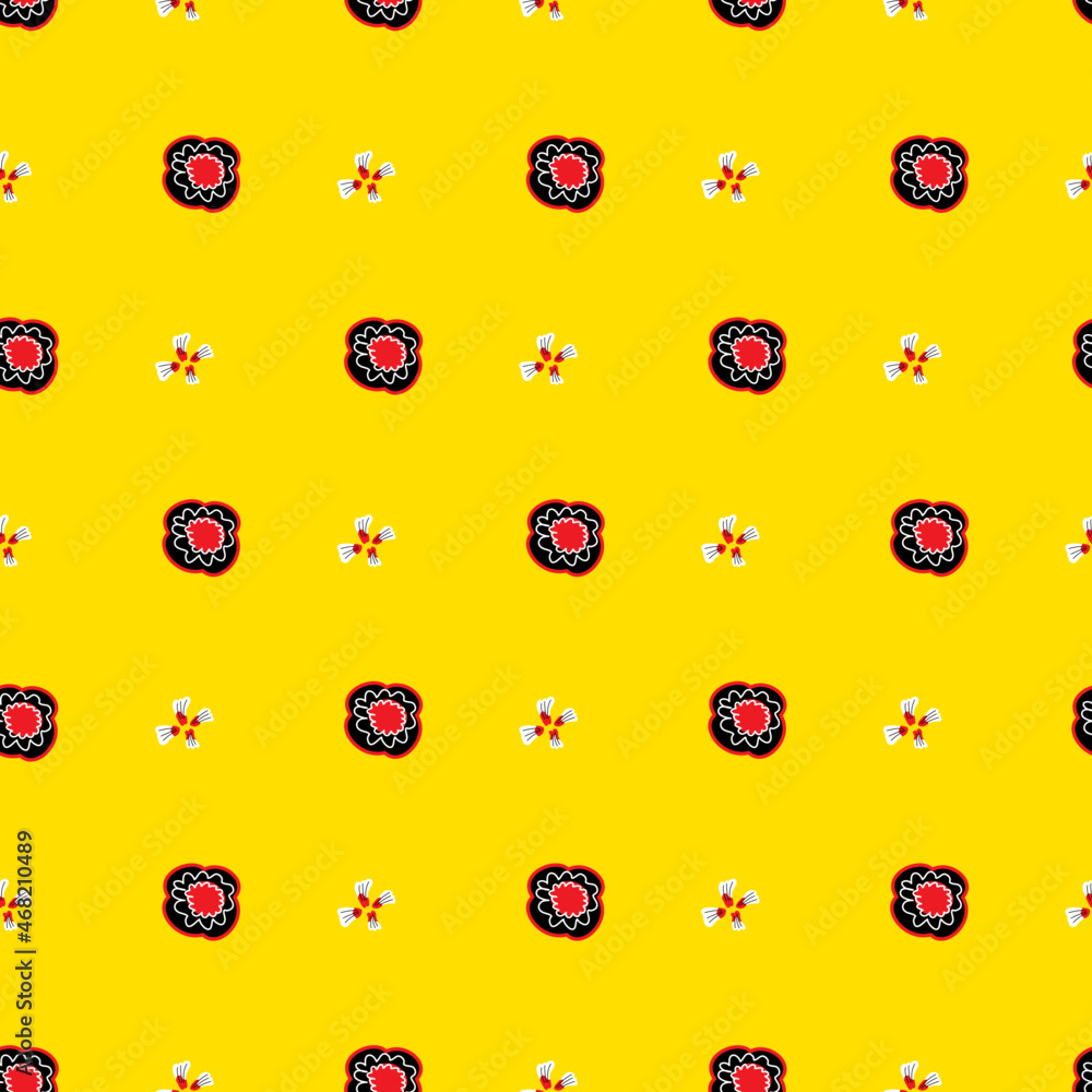 Floral art, Flowers and leaf Seamless pattern, Vector illustration. Floral art, Flowers and leaf Seamless pattern, Vector illustration.