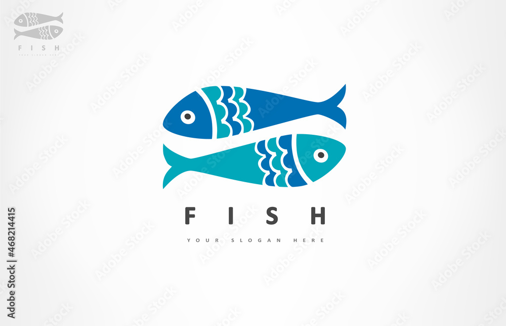 Fish logo. Underwater animals vector. Fish logo. Underwater animals vector.