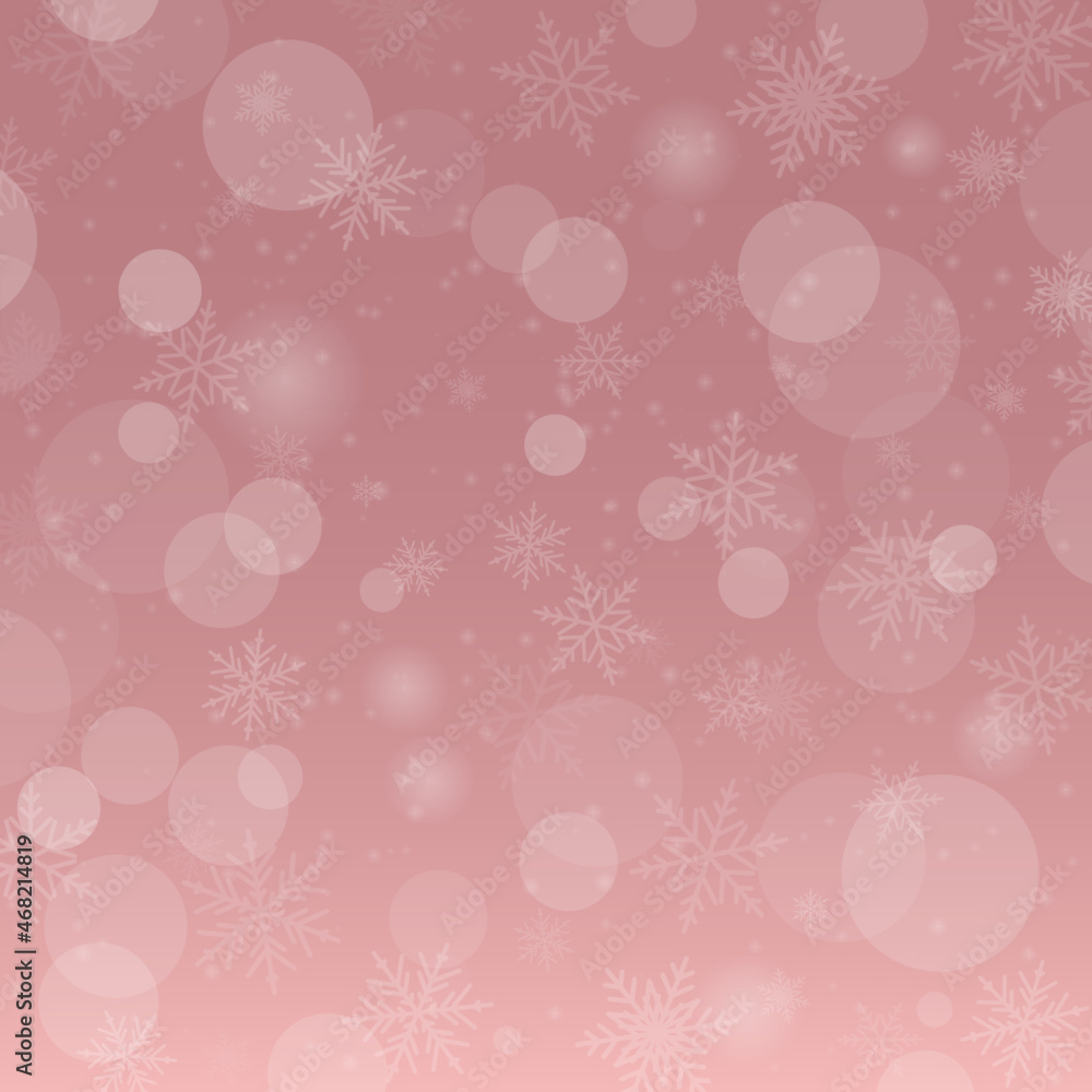 Rose-gold christmas background with snowflakes Rose-gold christmas background with snowflakes