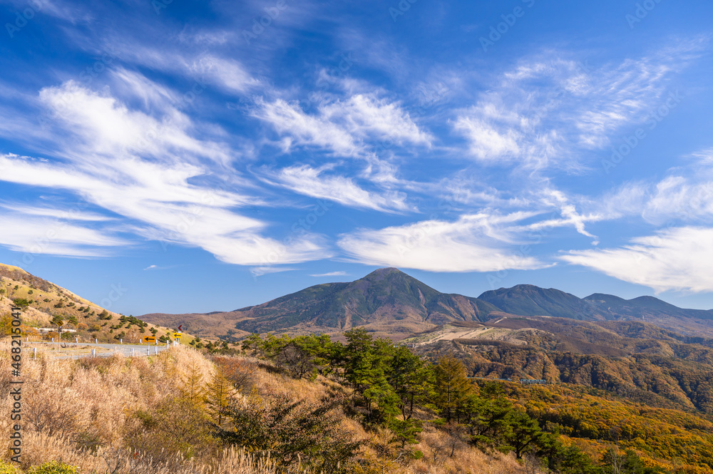 秋の霧ヶ峰高原　ビーナスライン