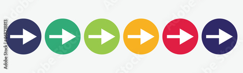 Set collection 6 buttons with right arrow icon. Free Download Set collection 6 buttons with right arrow icon. - GFXLoad
