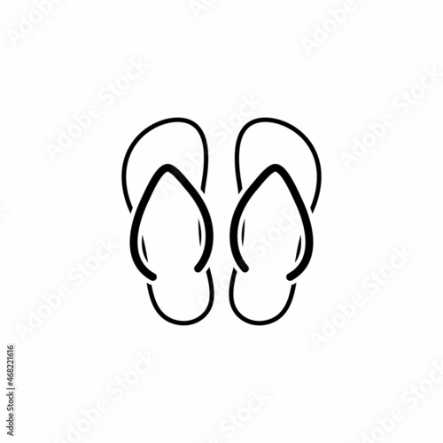 Flip flop icon design template illustration vector