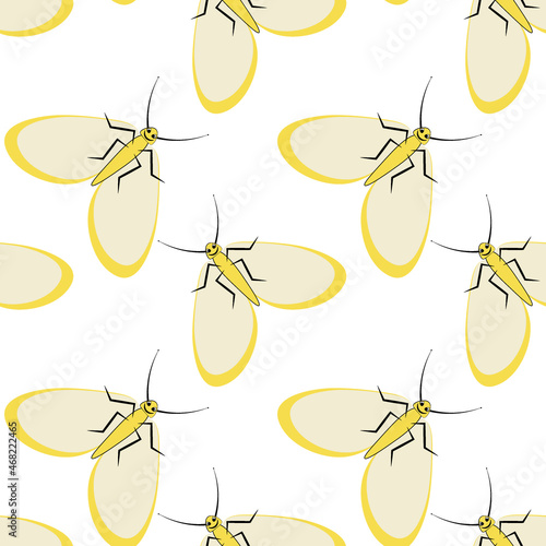 Illustration on a square background - stylized moths - graphics. Summer, insects, unbearable ease of life