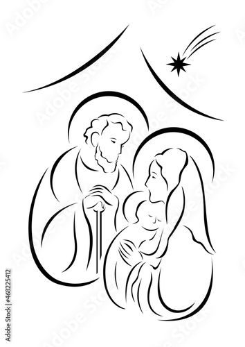 Blessed Virgin Mary With Baby Jesus and Joseph