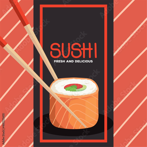 poster of delicious sushi