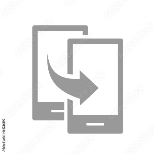 Phone duplicate. Smartphone share. Illustration vector