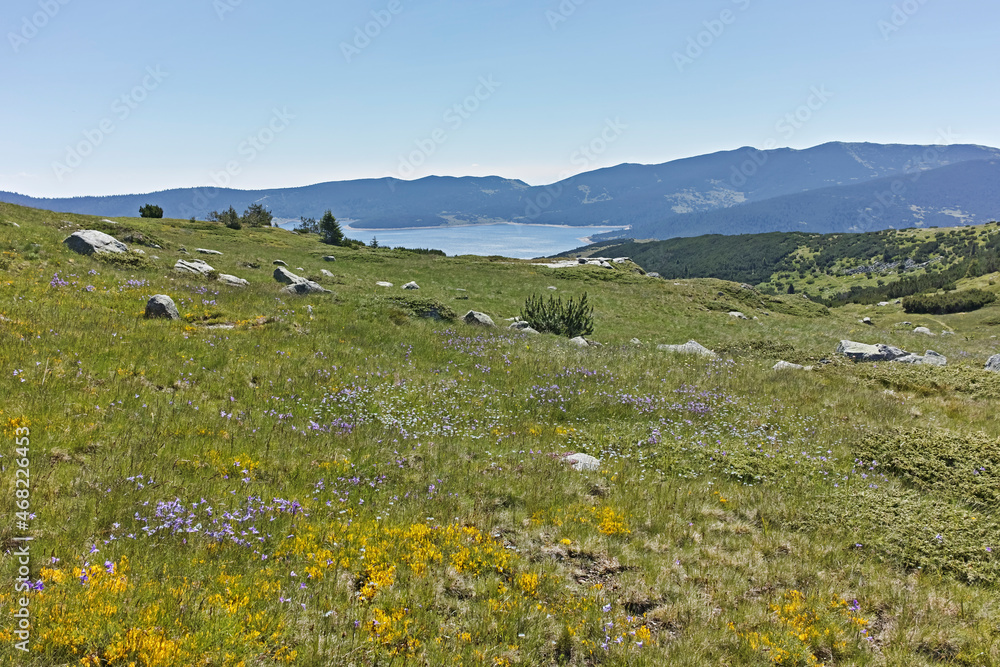 Landscape with Belmeken Reservoir, Rila mountain, Bulgaria Landscape with Belmeken Reservoir, Rila mountain, Bulgaria