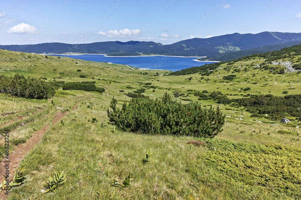 Landscape with Belmeken Reservoir, Rila mountain, Bulgaria