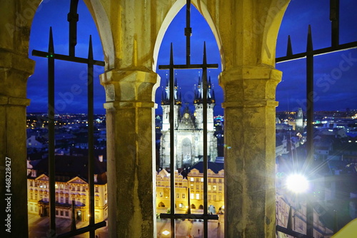 Canvas Print Prague viewed from above