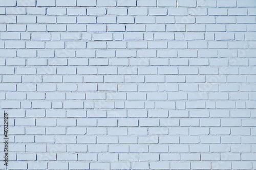 Powder Blue Painted Brick Wall as Background
