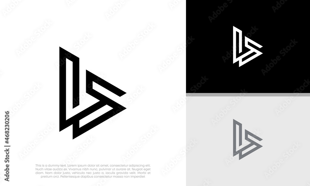 Initials B logo design. Initial Letter Logo. Innovative high tech logo template. Initials B logo design. Initial Letter Logo. Innovative high tech logo template.