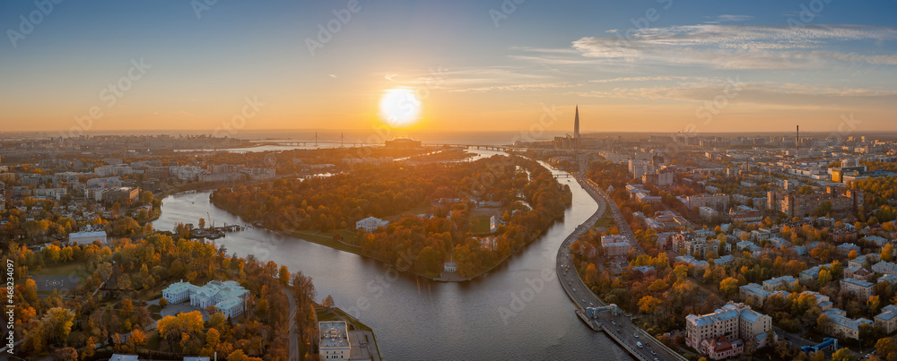 panorama of santk-petersburg. Saint Petersburg, September 2021
