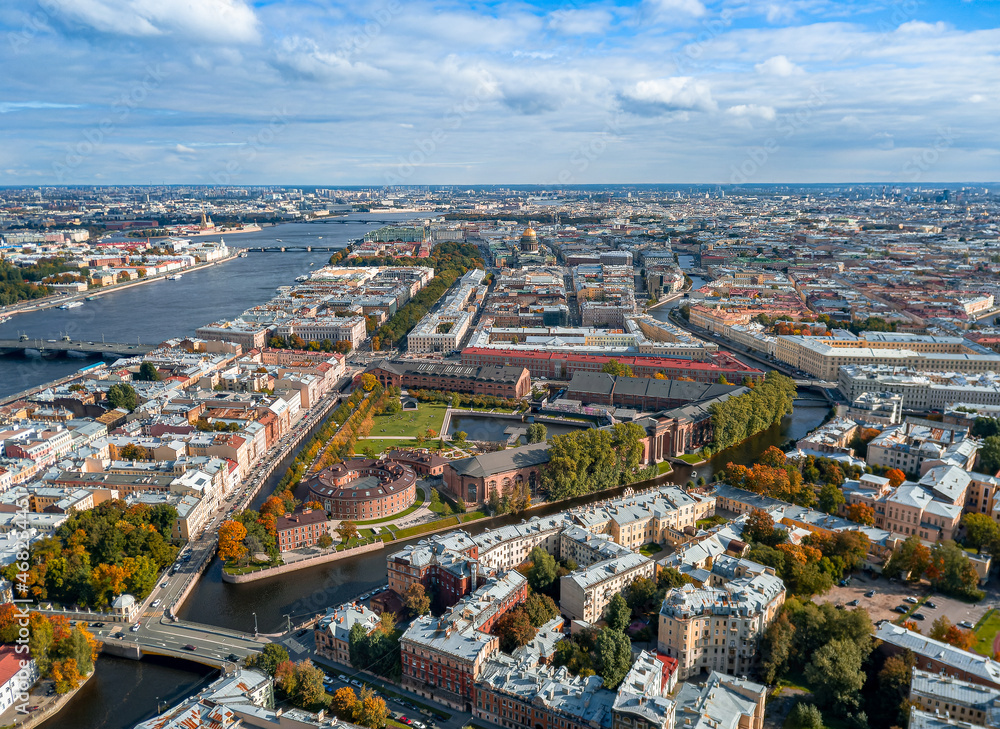 panorama of santk-petersburg. Saint Petersburg, September 2021