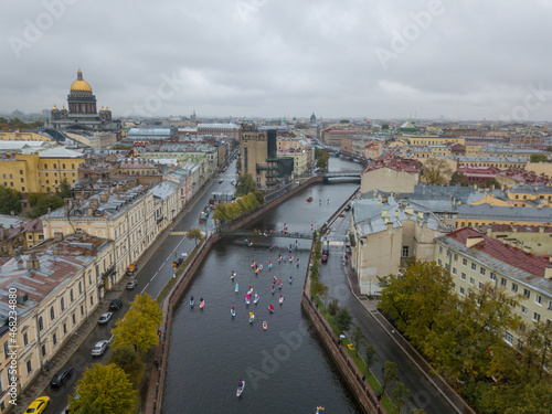 Obraz na płótnie panorama of santk-petersburg. Saint Petersburg, September 2021 w salonie