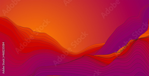 Vector abstract colorful flowing wave lines background. Design element for presentation. website template