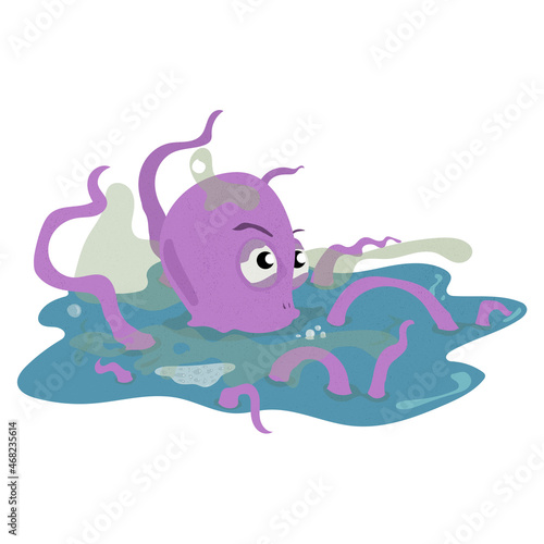purple octopus monster