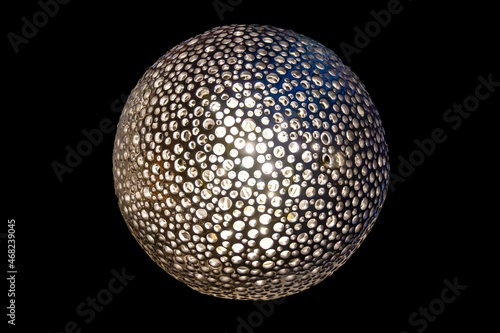 leuchtende Kugel, Lampe, Hintergrund schwarz