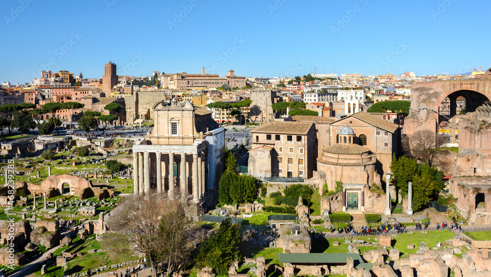 Roman forum. Ruin. Rome. Italy.
