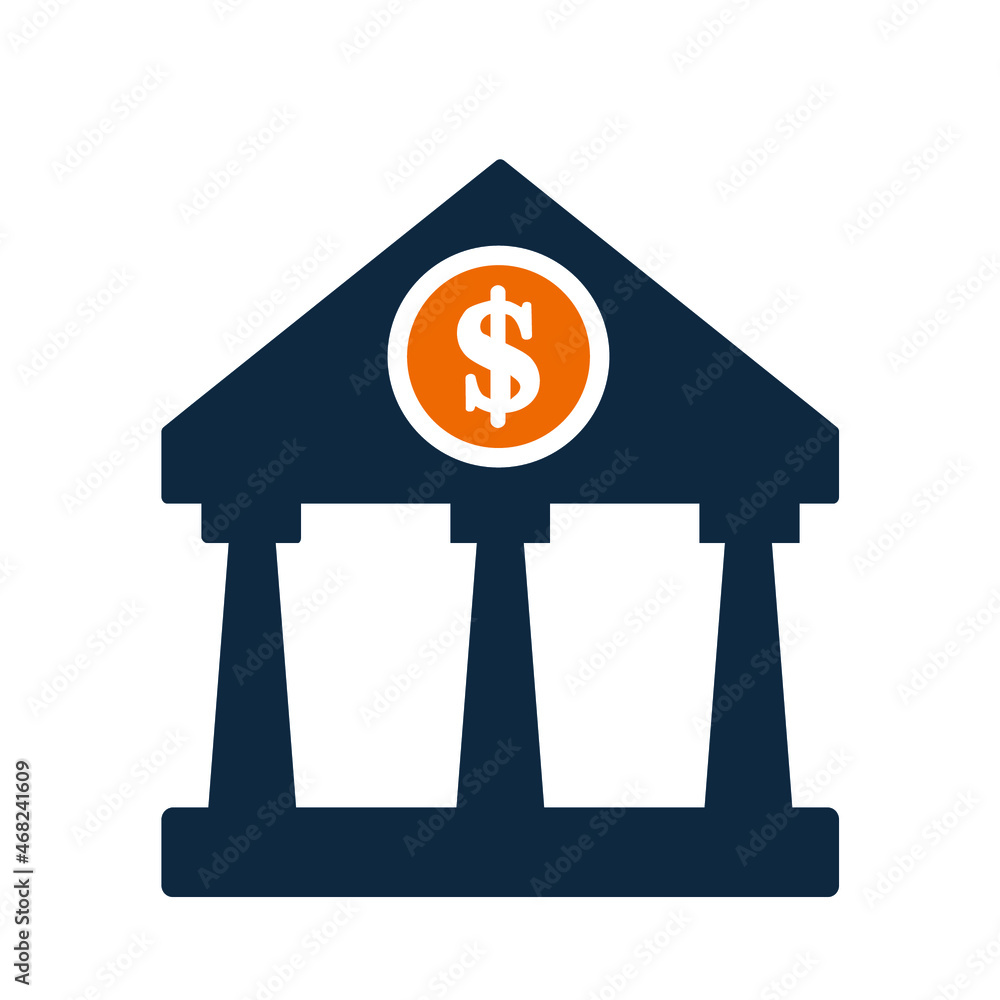 Money, dollar, finance, payment, financial center, bank building icon. Simple flat design concept. Money, dollar, finance, payment, financial center, bank building icon. Simple flat design concept.