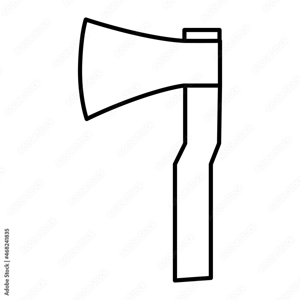 Ax line icon flat vector illustration isolated on white Ax line icon flat vector illustration isolated on white