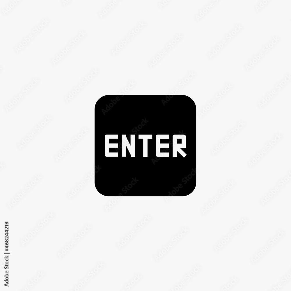 enter icon. enter vector icon on white background enter icon. enter vector icon on white background