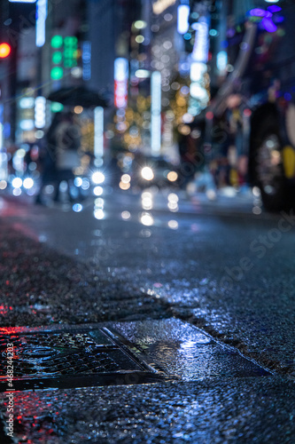 Night street with rain and light reflections © Tom