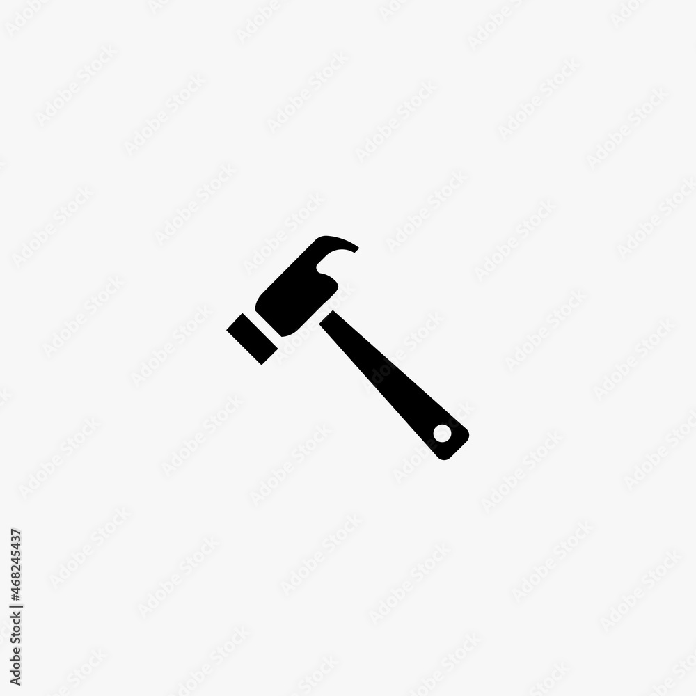 hammer icon. hammer vector icon on white background hammer icon. hammer vector icon on white background