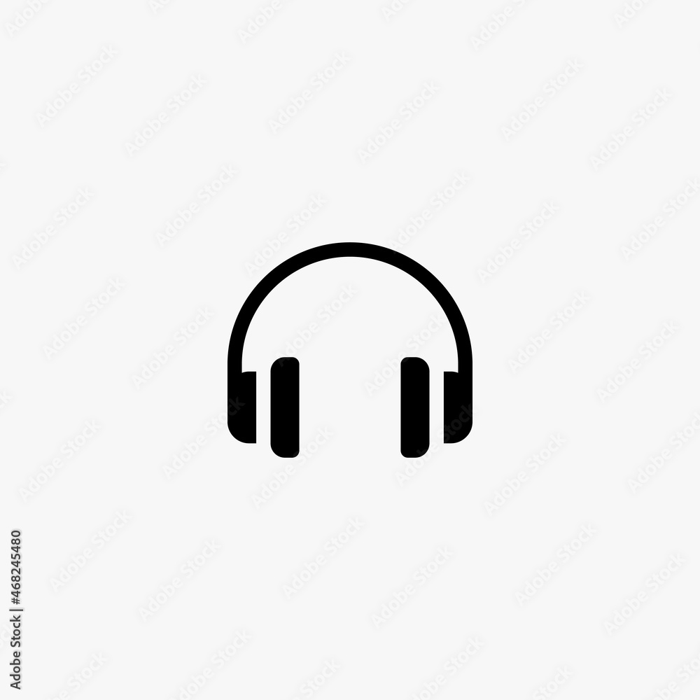 headphones icon. headphones vector icon on white background headphones icon. headphones vector icon on white background