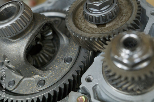 close up view of a gears