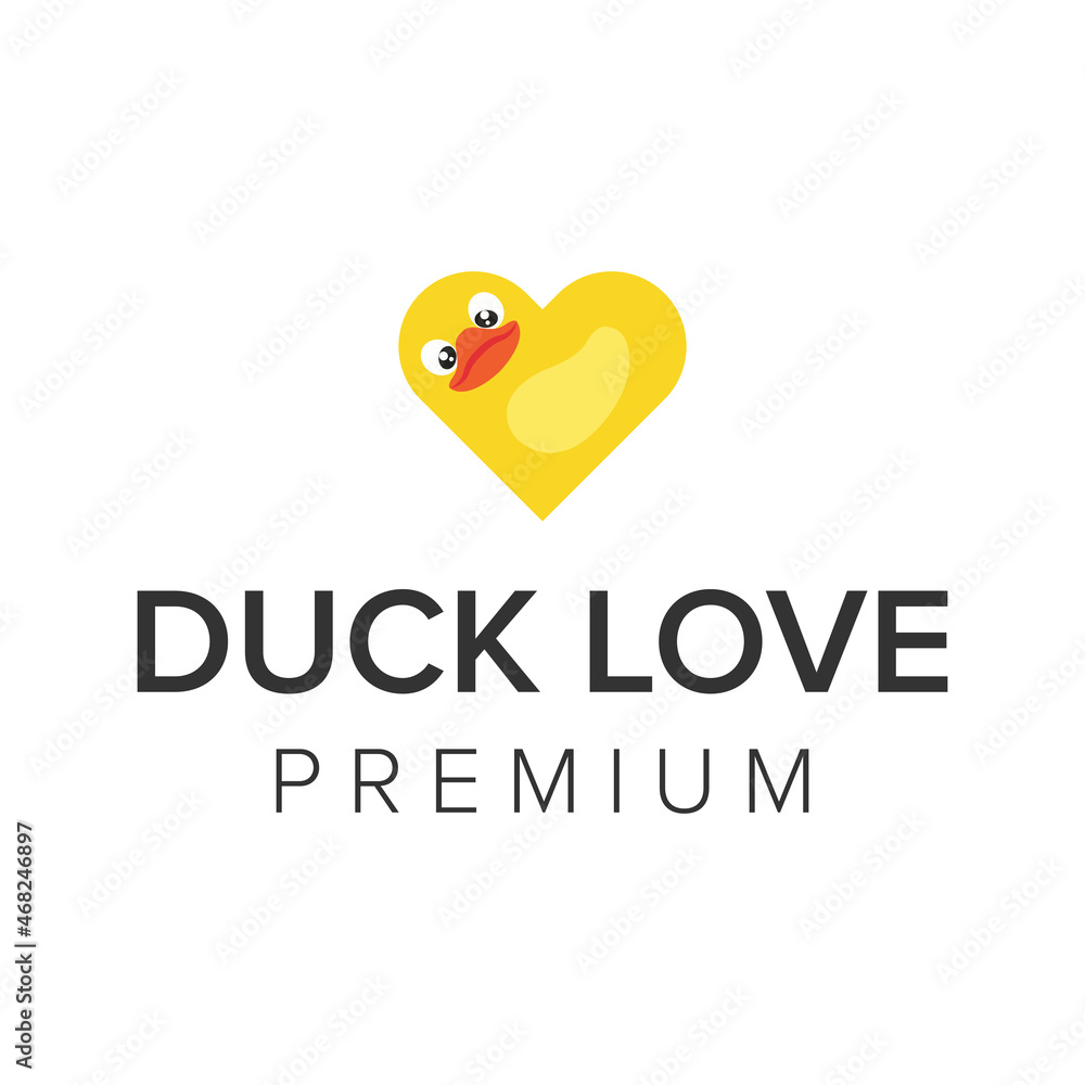 duck love logo icon vector template duck love logo icon vector template