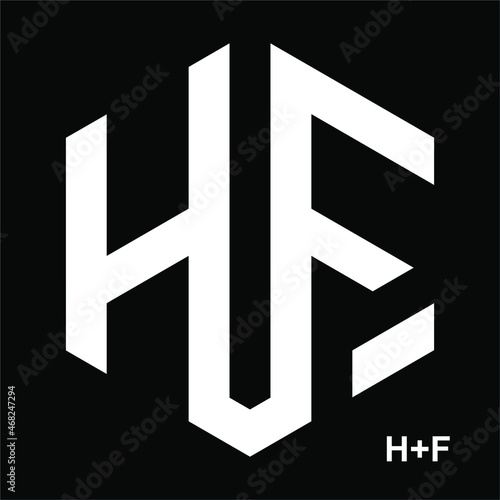 Logo Design of HF. Monogram Logo