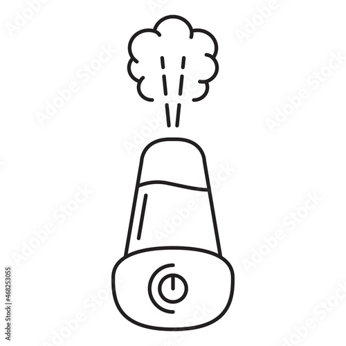 Air humidifier purifier icon.Air filtration and purification.Outline vector illustration.solated on white background.