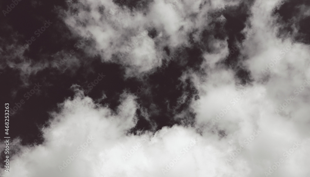 Obraz premium Dark weather background with beautiful white cloud