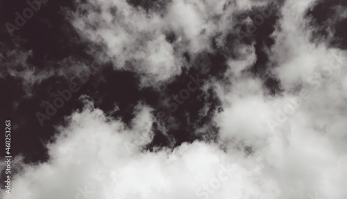 Dark weather background with beautiful white cloud
