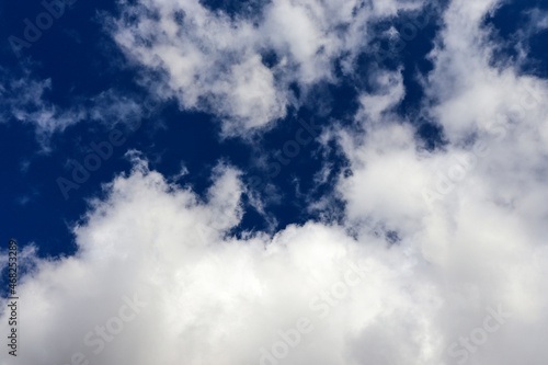 Nature weather background with beautiful white cloud