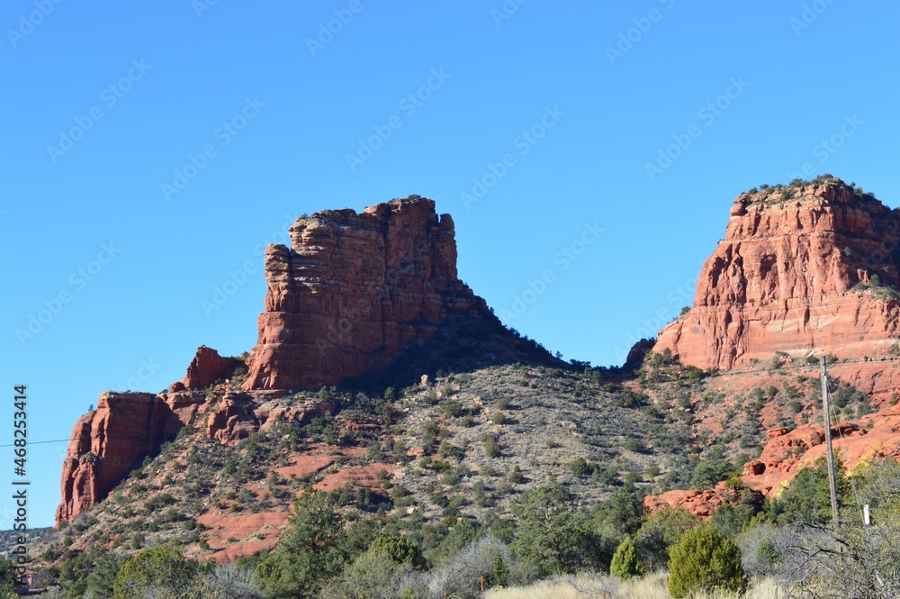 Red red mountains in Arizona, USA