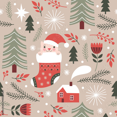 Christmas seamless pattern	
