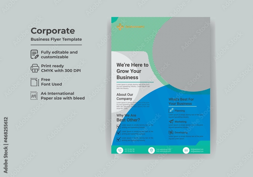 Fototapeta premium Modern corporate flyer template design
