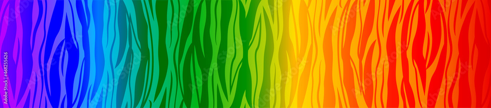 Rainbow tiger background, animal skin neon pattern, lgbt vector banner. Colorful vector illustration Rainbow tiger background, animal skin neon pattern, lgbt vector banner. Colorful vector illustration
