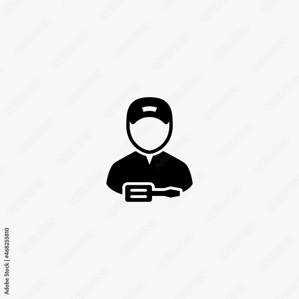 worker icon. worker vector icon on white background worker icon. worker vector icon on white background