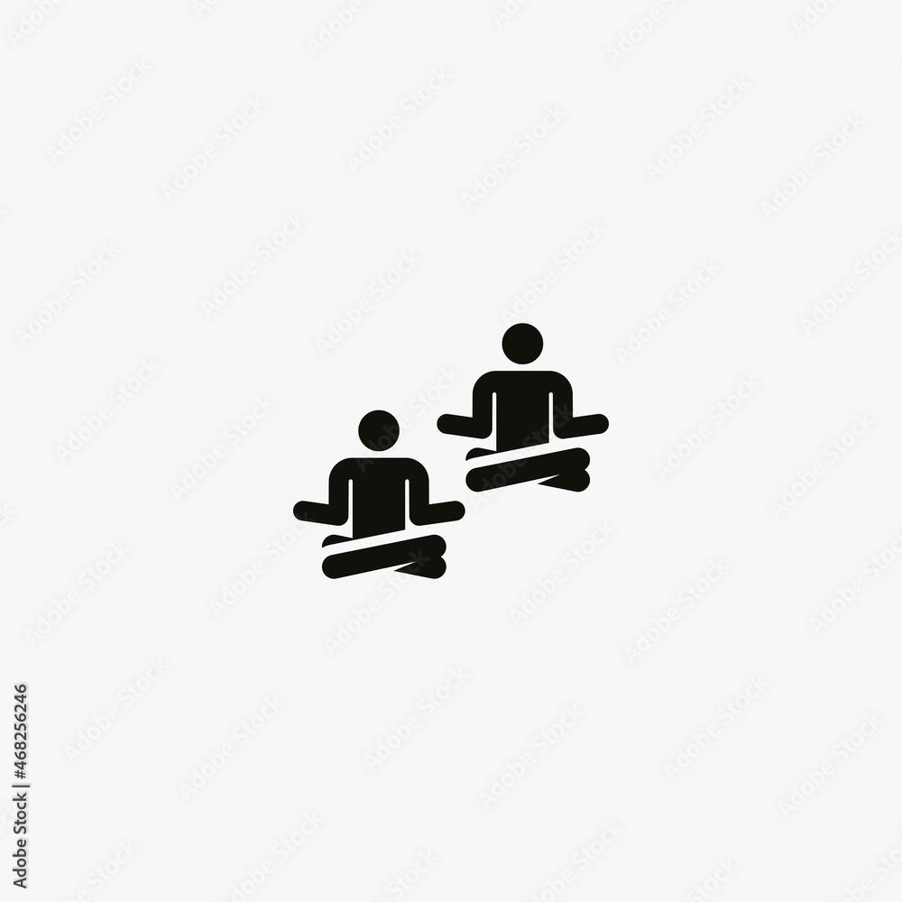 yoga icon. yoga vector icon on white background yoga icon. yoga vector icon on white background