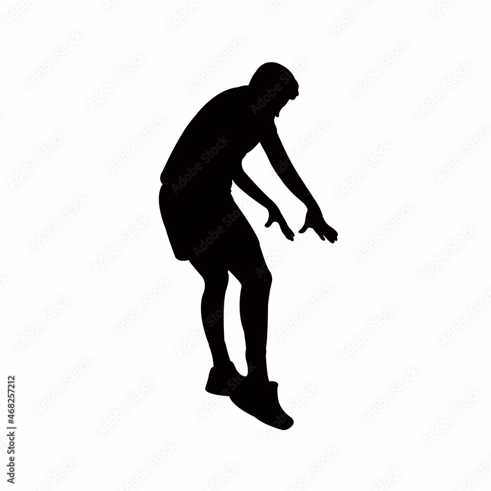 a man jumping body silhouette vector a man jumping body silhouette vector
