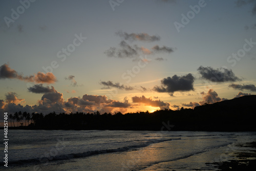 sunrise on atlantic ocean beach coastline environment