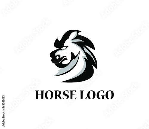 vector horse head logo, inspirational logo, creative logo