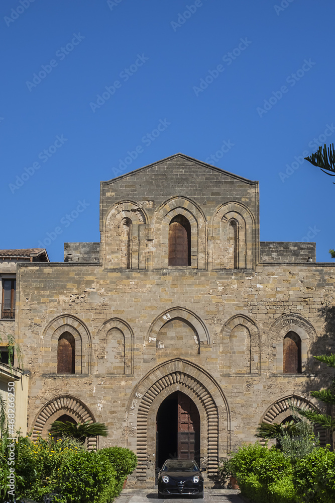 Roman Catholic Basilica of Most Holy Trinity (Basilica della Santissima Trinita, or Basilica La Magione, completed in 1191) - Norman church of Palermo. Sicily, Italy.