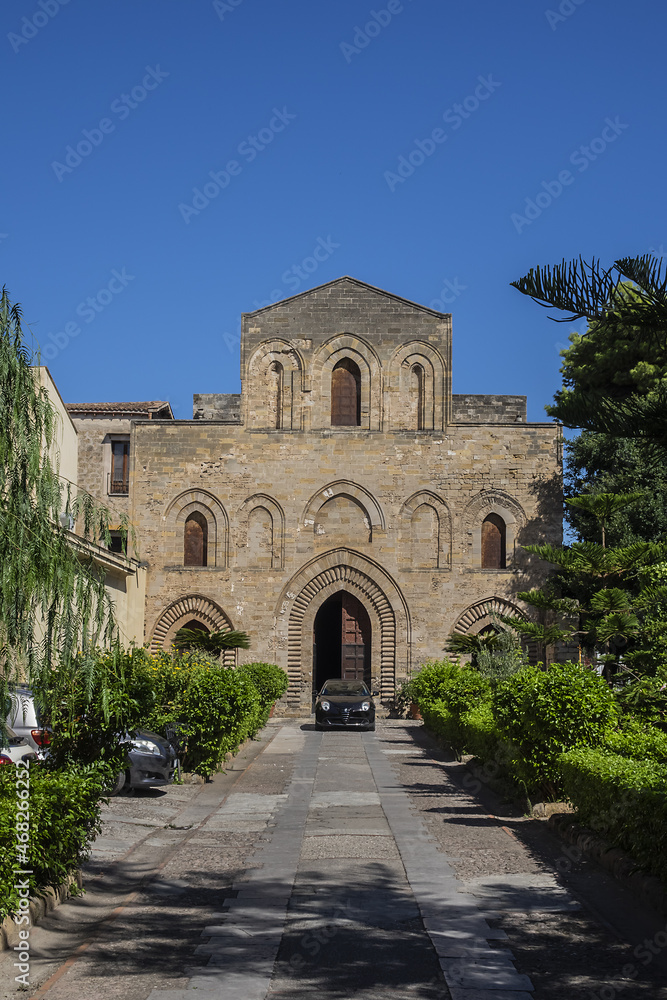 Roman Catholic Basilica of Most Holy Trinity (Basilica della Santissima Trinita, or Basilica La Magione, completed in 1191) - Norman church of Palermo. Sicily, Italy.